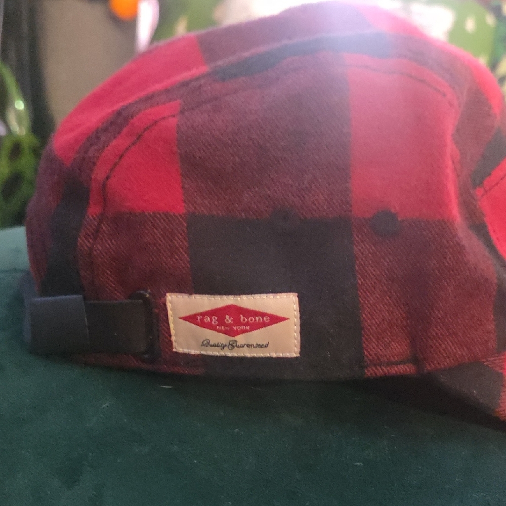 Rag & Bone Red and Black Checkered Hat